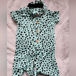 Posh Peanut Pebbles Henley Romper